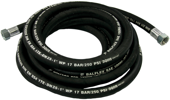 Low pressure rubber hoses in accordance with SAE 100 R6 – DIN EN 854